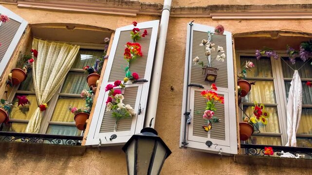 Streets of the world capital of perfumery Grasse, Provence, Alps, Cote d'Azur France February 26, 2025. High quality 4k footage