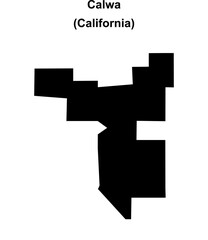 Obraz premium Calwa (California) blank outline map