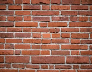 Obraz premium brick wall background with copy text space, Old red brick wall background, wide panorama of masonry.