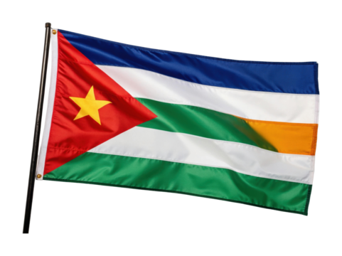 PNG Aflag - national flag design with star and triangular patterns