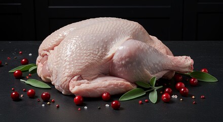 Raw Chicken with Cranberries and Herbs