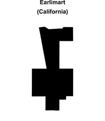 Earlimart (California) blank outline map