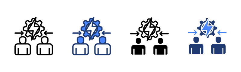 Conflict Resolution icon sheet multiple style collection