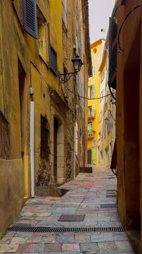 Streets of the world capital of perfumery Grasse, Provence, Alps, Cote d'Azur France February 26, 2025. High quality 4k footage