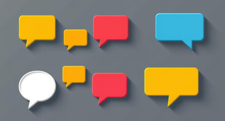 speech bubble vector set ,speech bubble illustration set ,peech, bubble, vector, set, illustration, talk, chat, message, comic, dialog, balloon, communication, 