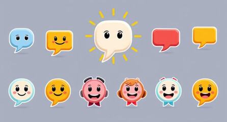 set of speech bubble 