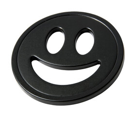 Fototapeta premium PNG Smiling face emoticon symbol on plain surface