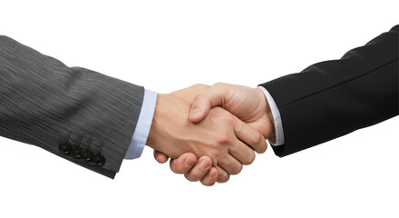 Businessman Handshake, Isolated on Transparent PNG Background