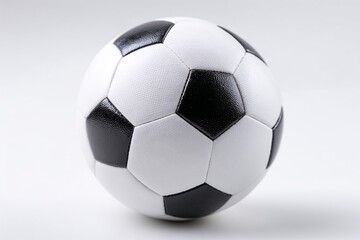 Obraz premium Classic black and white soccer ball on white background