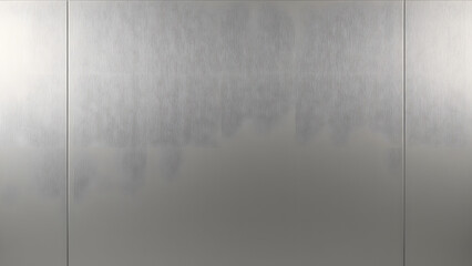 Square porcelain tile in brushed steel style, modern metallic texture, uniform directional grain, seamless industrial design, HD neutral.