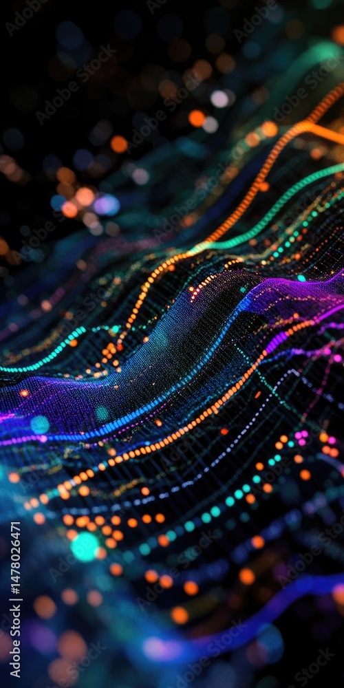 Poster abstract data flow visualization
