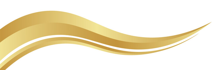gold wave curve, golden wave corner shape for element, stripes ribbon golden graphic, striped gold. eps 10