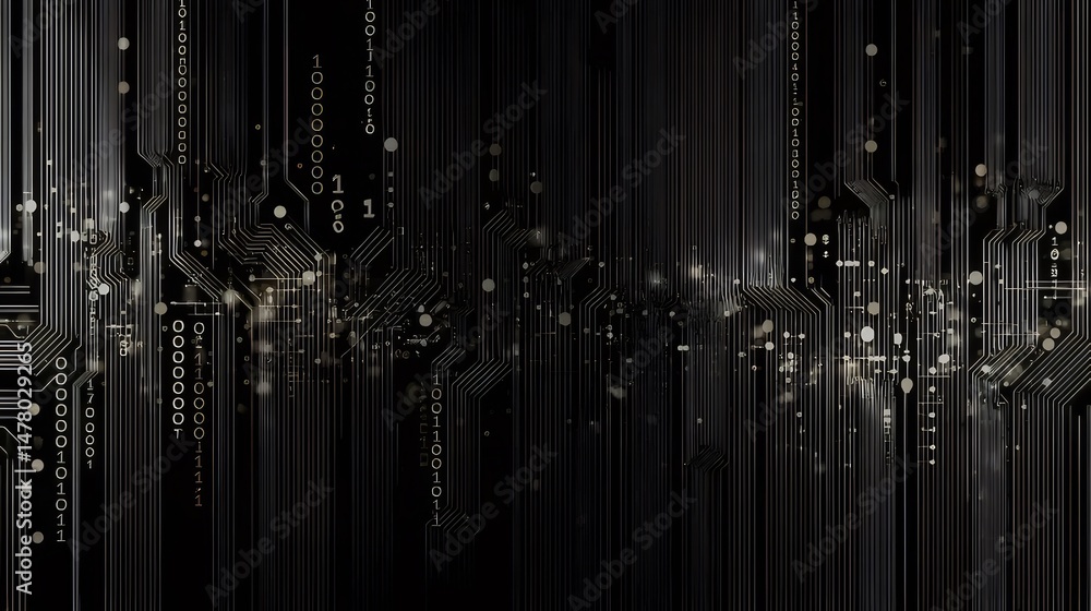 Poster abstract geometric gold and black background with vertical lines and glimmering particles for modern