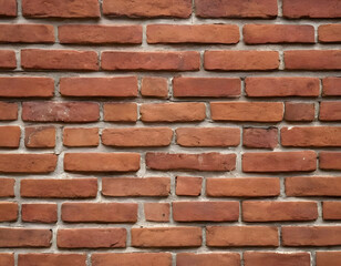 Obraz premium brick wall background with copy text space, Old red brick wall background, wide panorama of masonry.