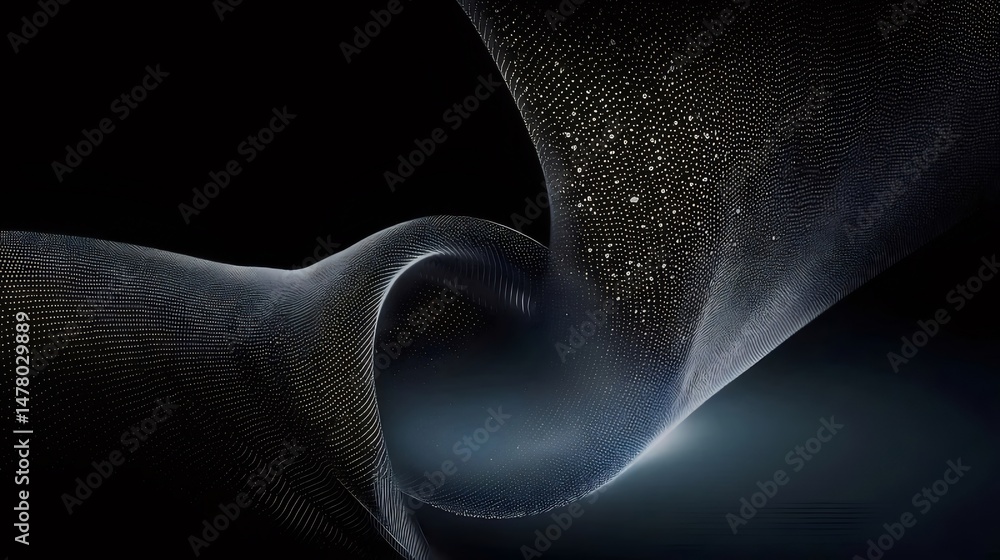 Poster abstract wavy light trails with dark background elegant curves and modern design futuristic and glow