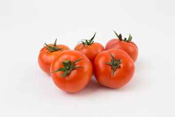 Fresh Large Tomatoes on White Background

