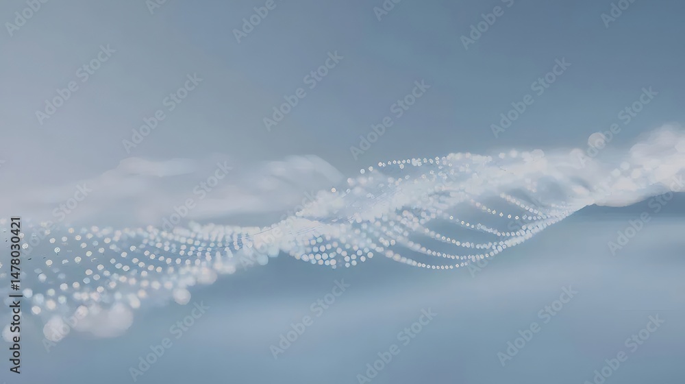Poster abstract glowing light wave background with depth of field digital art modern design technology and 