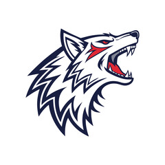 wolf head tattoo icon vector illustration