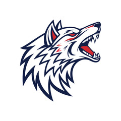 wolf head tattoo icon vector illustration