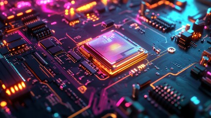 Fototapeta premium Detailed electronic circuit board