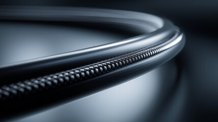 Close-up of a sleek, modern cable showcasing intricate design and innovative technology.