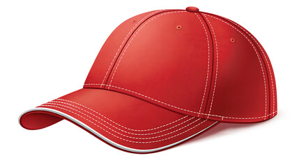 Fototapeta premium red cap hat isolated on white background PNG. AI GENERATED