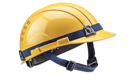  safety construction helmet isolated on white background PNG. AI GENERATED