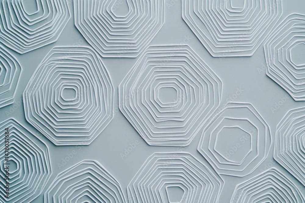 Poster abstract layered circles pattern