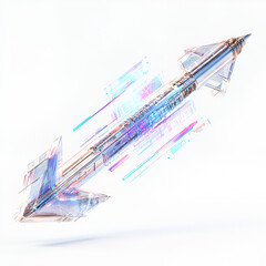 Glass Arrow Technology Futuristic Design Digital Progress,