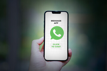 WhatsApp Message App on a Smartphone