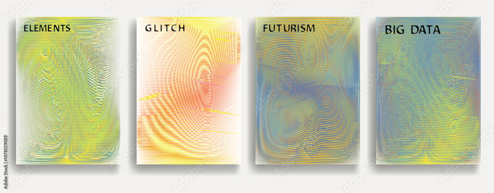 Poster abstract flow lines background . wavy stripes . striped linear pattern . poster collection with smoo