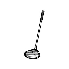 Vector illustration of a golf club, showcasing its sleek design and functionality for outdoor sports enthusiasts in a minimalist style