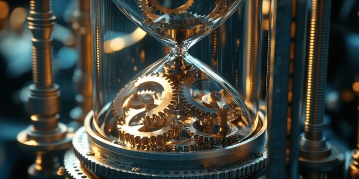 Antique hourglass close up