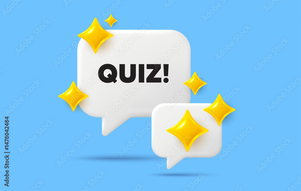 Poster quiz chat speech bubble. social media concept. quiz tag. answer question sign. examination test symb