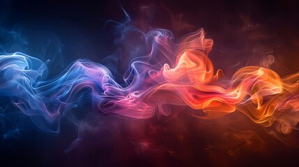 Abstract flame and smoke composition high resolution photo