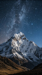 snow covered mountains