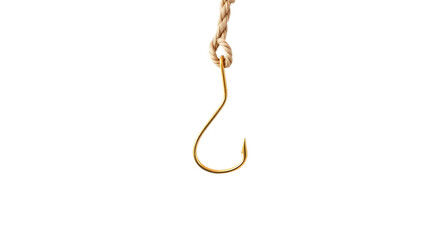 Photo of fish hook hanging isolated on transparent background.png