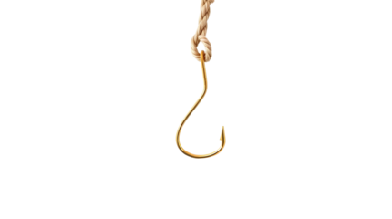 Photo of fish hook hanging isolated on transparent background.png