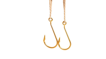 Photo of fish hook hanging isolated on transparent background.png