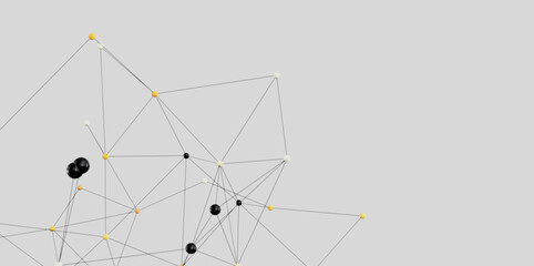 Abstract image of a network connection with nodes and lines. Ideal for technology, communication,...