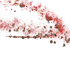Abstract background with red and beige confetti swirling. Perfect for celebrations.
