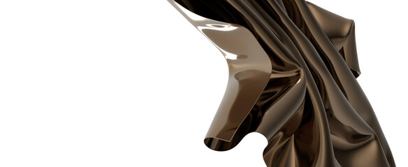 Abstract Brown Fabric Drape Background