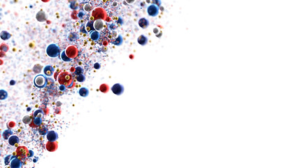 3D render of colorful spheres, ideal for presentations or websites