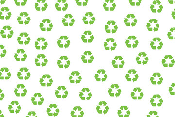green eco icons, Seamless pattern with recycling icon, recycle icons 