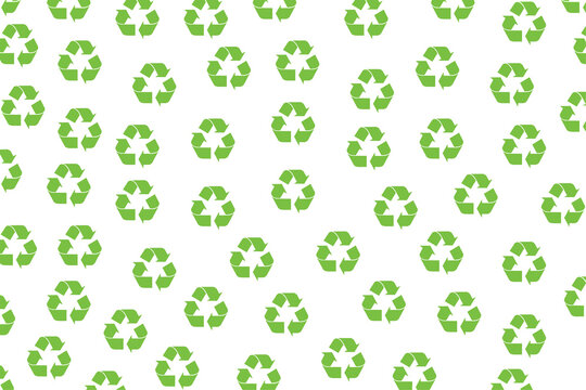 green eco icons, Seamless pattern with recycling icon, recycle icons 