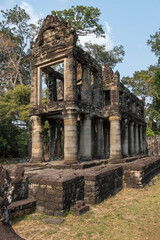 Naklejka premium Restos arqueológicos en Preah Khan, Camboya