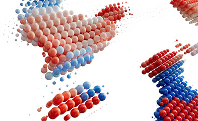 Abstract Red Blue Pink Balloons Background Image