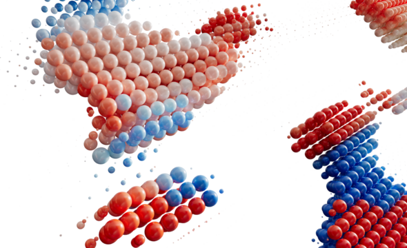 Abstract Red Blue Pink Balloons Background Image