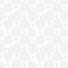 Light gray seamless nature leaf pattern background vector and gray, seamless pattern, nature pattern, leaf pattern, botanical background, organic texture, floral vector, natural wallpaper