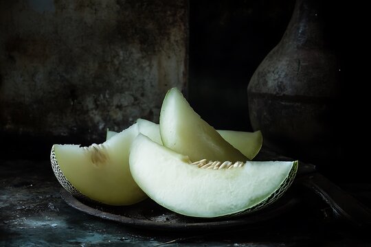 winter melon slices in still life style